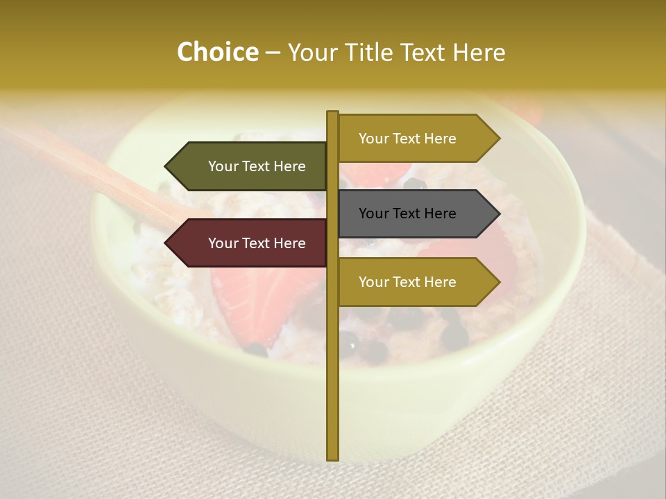 Close Up Cranberry Breakfast PowerPoint Template