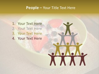 Close Up Cranberry Breakfast PowerPoint Template