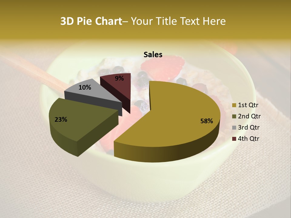Close Up Cranberry Breakfast PowerPoint Template