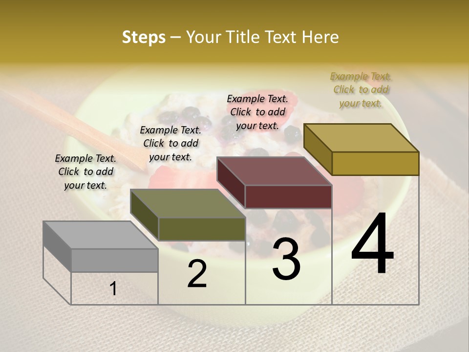 Close Up Cranberry Breakfast PowerPoint Template