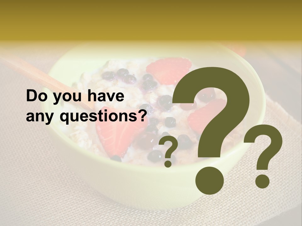 Close Up Cranberry Breakfast PowerPoint Template