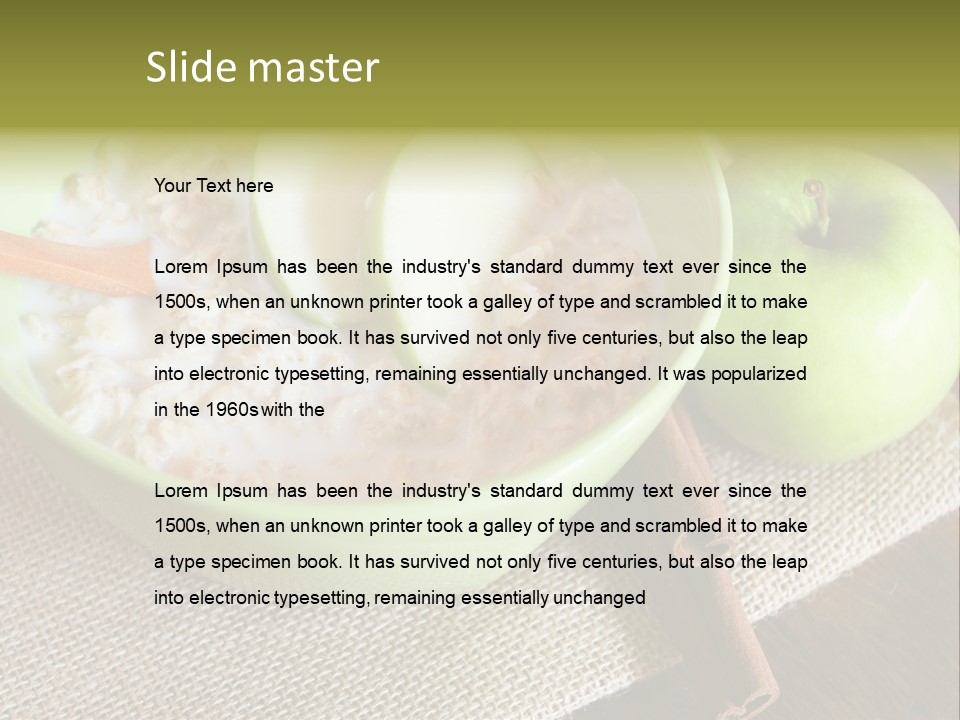 Low Fat Food Food Earthy Colors PowerPoint Template