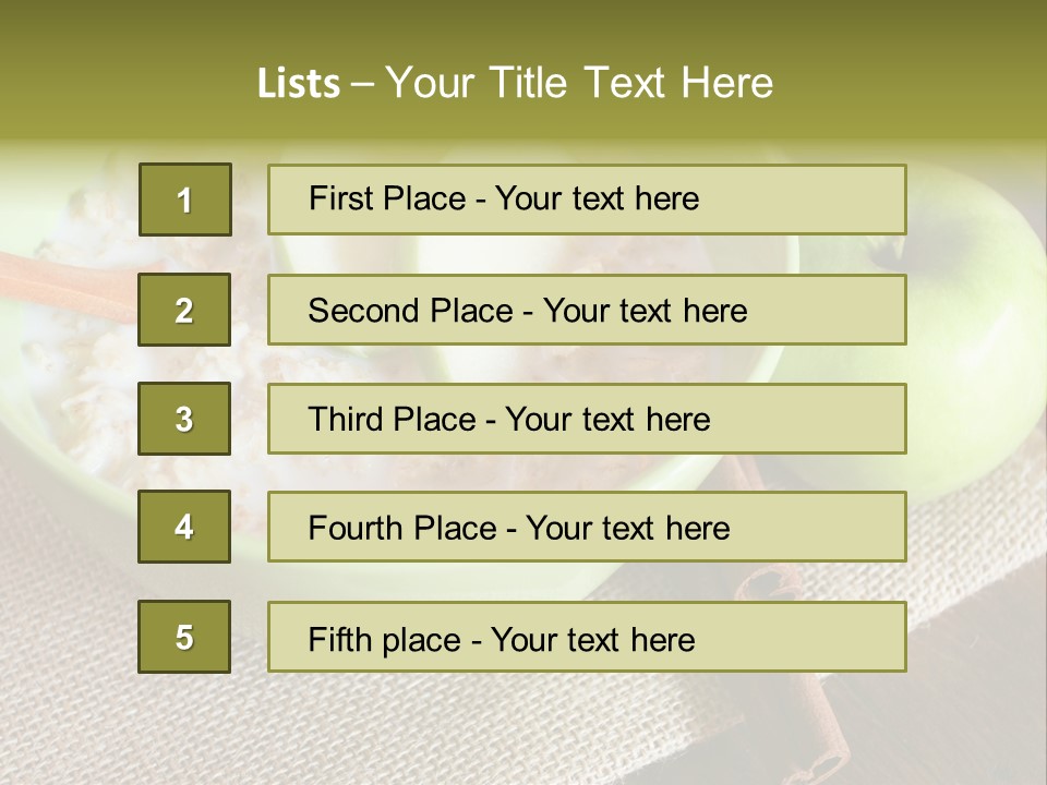 Low Fat Food Food Earthy Colors PowerPoint Template