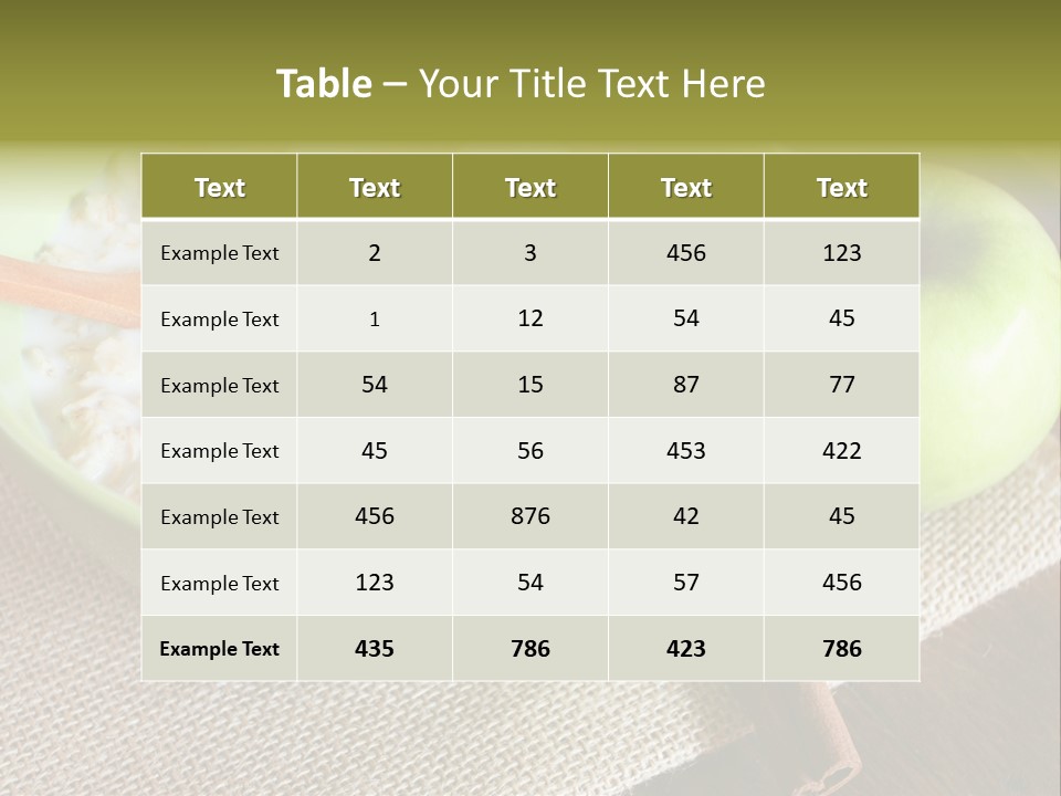 Low Fat Food Food Earthy Colors PowerPoint Template