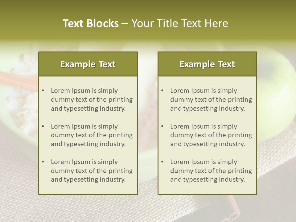 Low Fat Food Food Earthy Colors PowerPoint Template