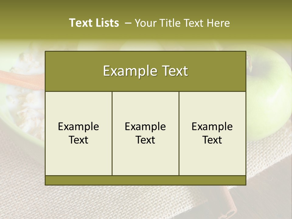 Low Fat Food Food Earthy Colors PowerPoint Template