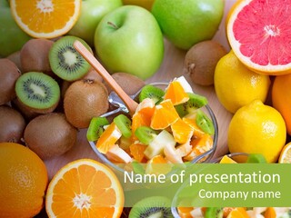 Lightweight Variation Tropical Fruit PowerPoint Template
