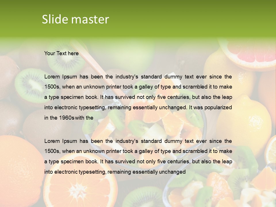 Lightweight Variation Tropical Fruit PowerPoint Template