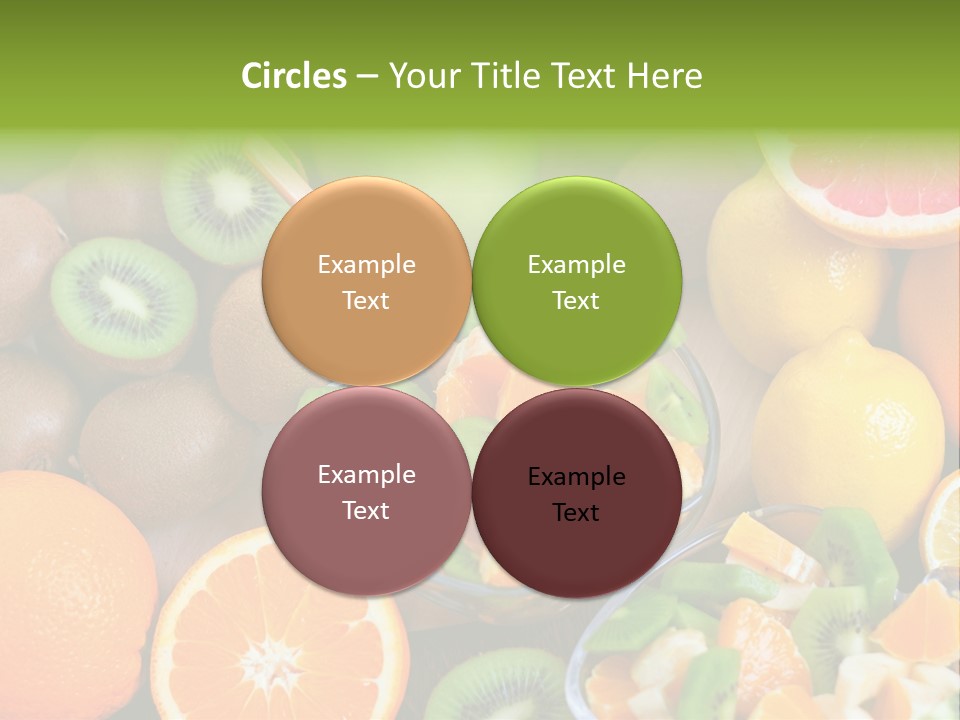 Lightweight Variation Tropical Fruit PowerPoint Template