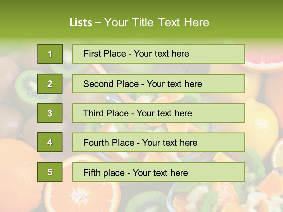 Lightweight Variation Tropical Fruit PowerPoint Template