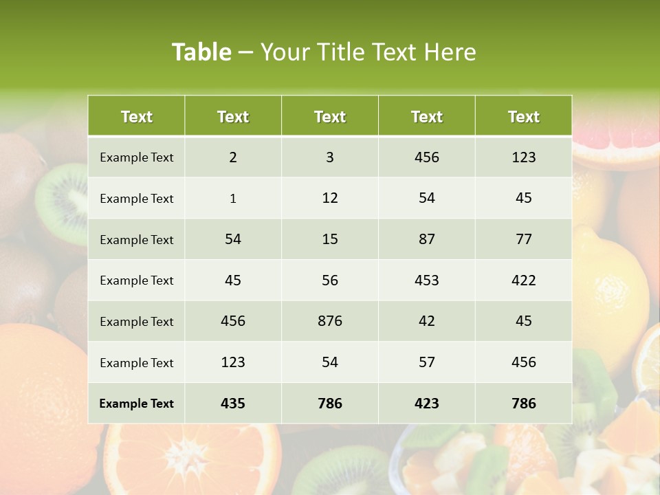 Lightweight Variation Tropical Fruit PowerPoint Template