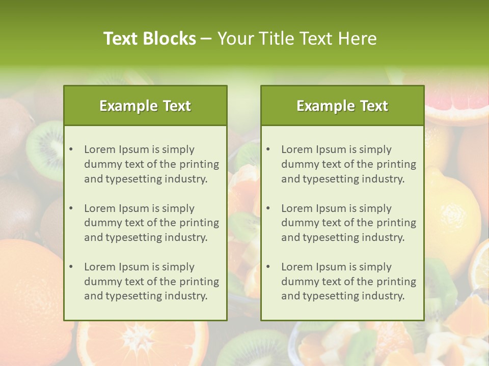 Lightweight Variation Tropical Fruit PowerPoint Template