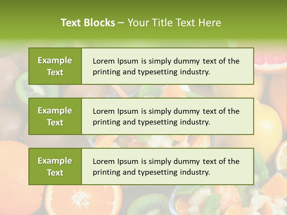 Lightweight Variation Tropical Fruit PowerPoint Template