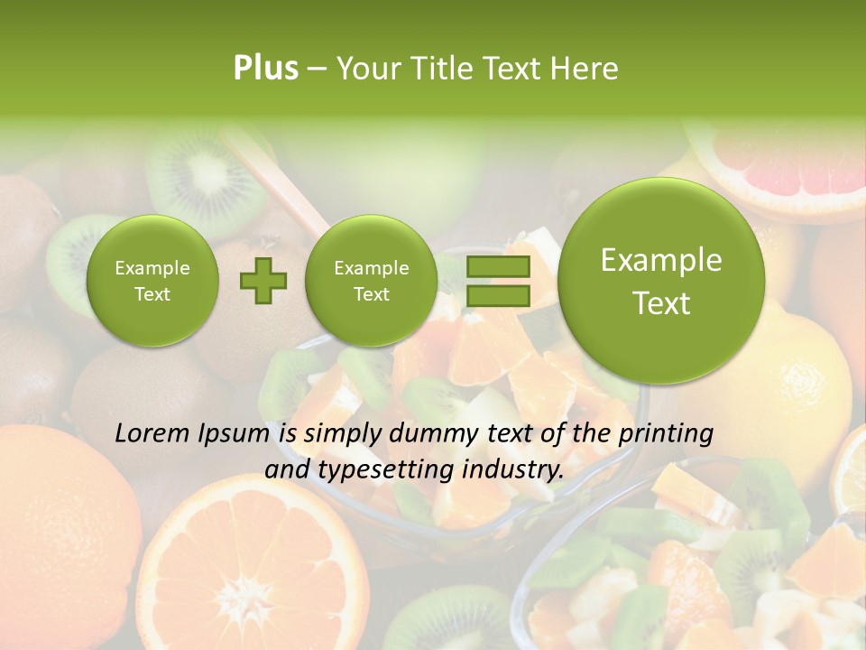 Lightweight Variation Tropical Fruit PowerPoint Template