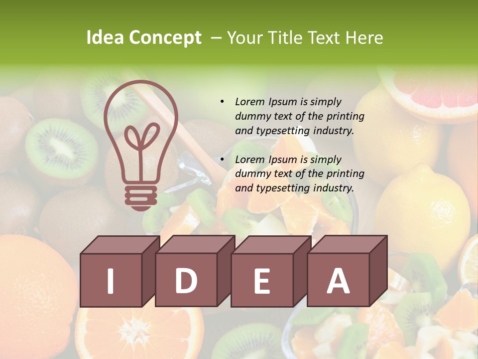 Lightweight Variation Tropical Fruit PowerPoint Template