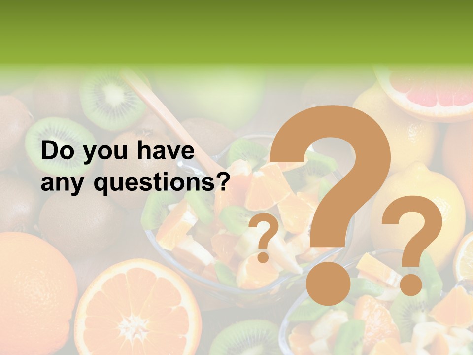 Lightweight Variation Tropical Fruit PowerPoint Template