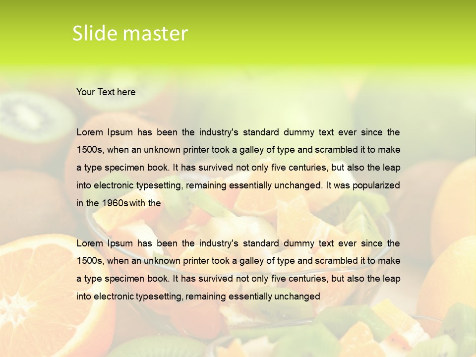 Dessert Multi Colored Orange PowerPoint Template