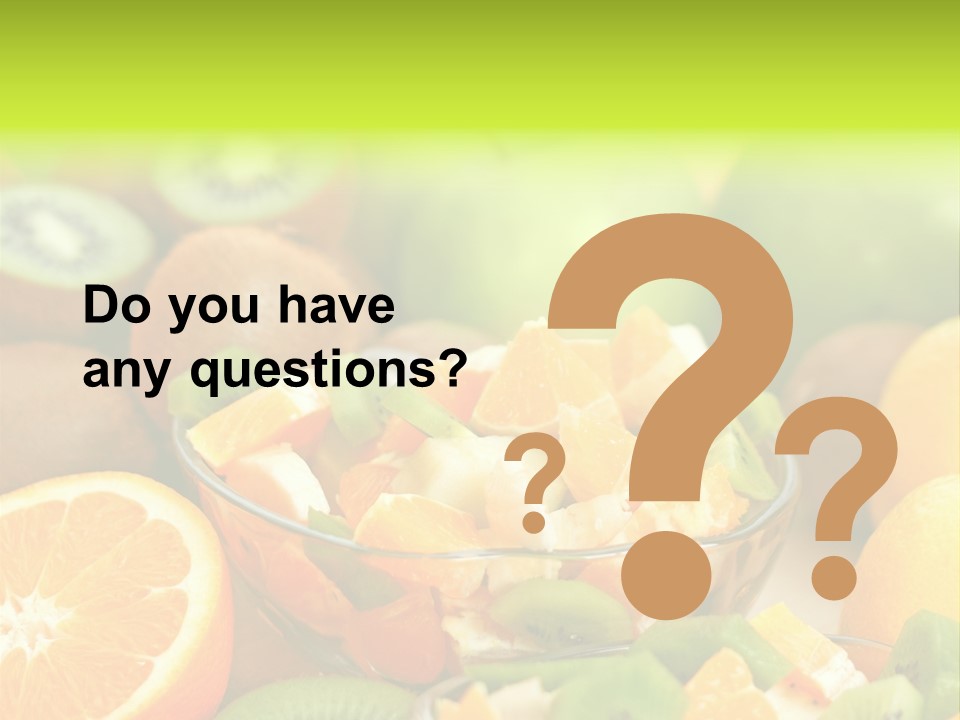 Dessert Multi Colored Orange PowerPoint Template