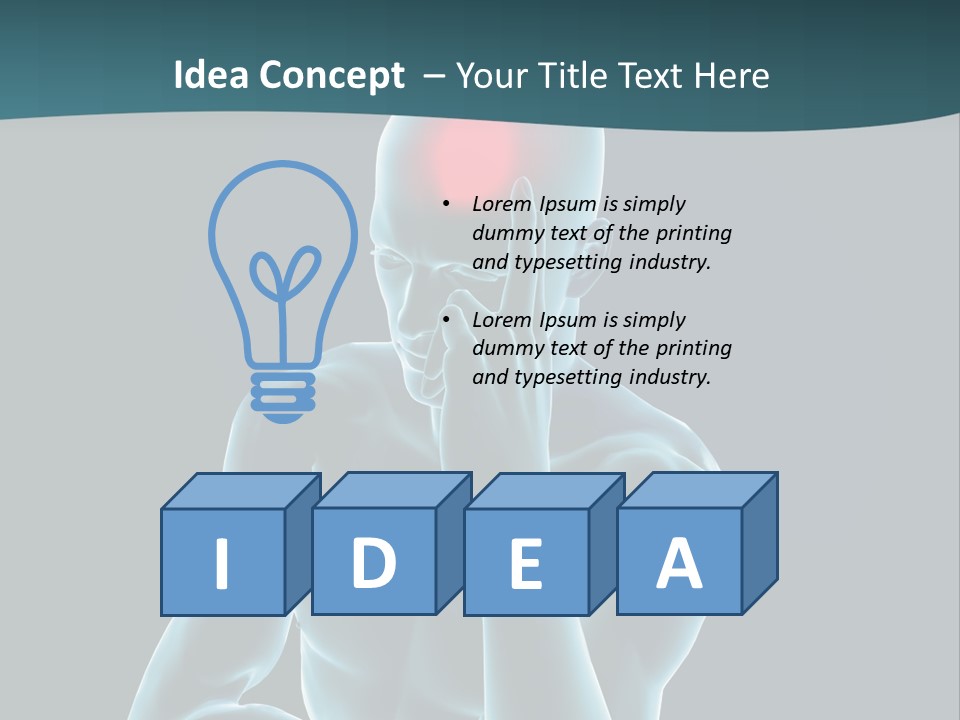 Naked X Ray Male PowerPoint Template