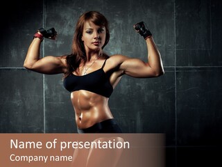 Dark Young Training PowerPoint Template