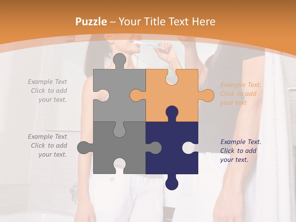 Teeth Couple Toothpaste PowerPoint Template