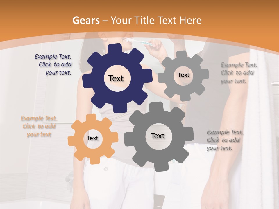 Teeth Couple Toothpaste PowerPoint Template