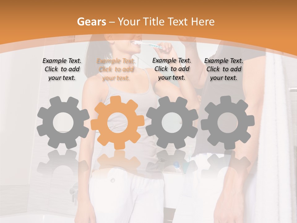 Teeth Couple Toothpaste PowerPoint Template