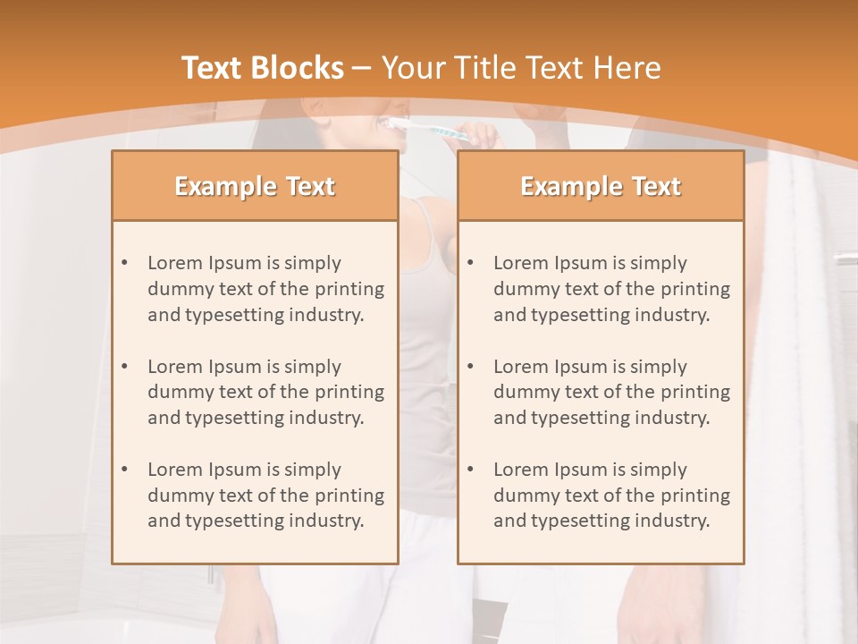 Teeth Couple Toothpaste PowerPoint Template