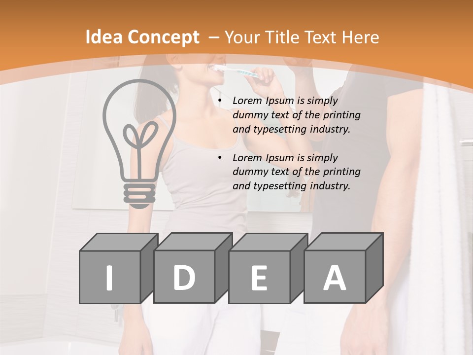 Teeth Couple Toothpaste PowerPoint Template