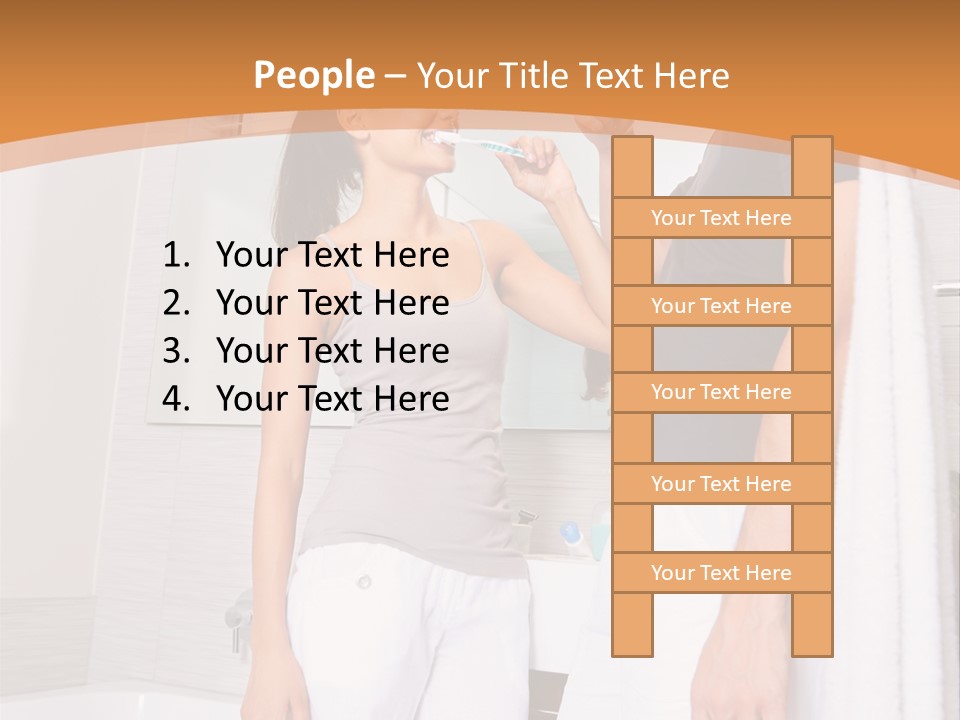 Teeth Couple Toothpaste PowerPoint Template