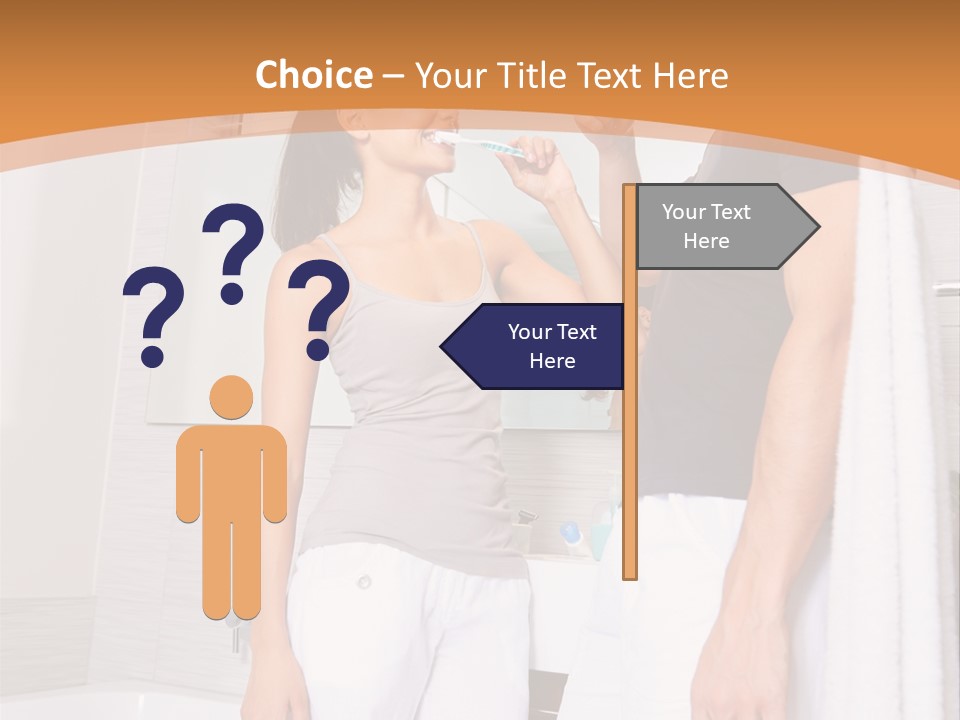 Teeth Couple Toothpaste PowerPoint Template