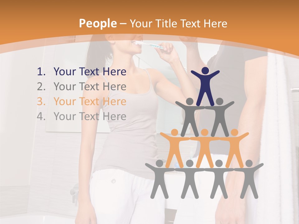 Teeth Couple Toothpaste PowerPoint Template