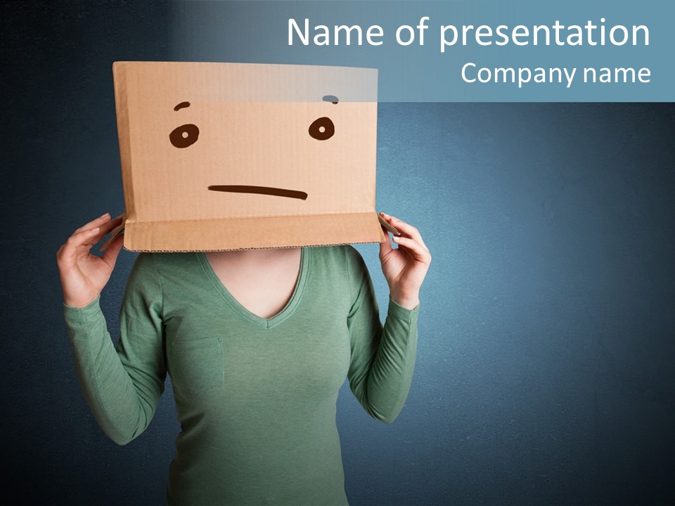 Masque Sad Faceless PowerPoint Template