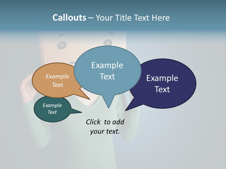 Masque Sad Faceless PowerPoint Template