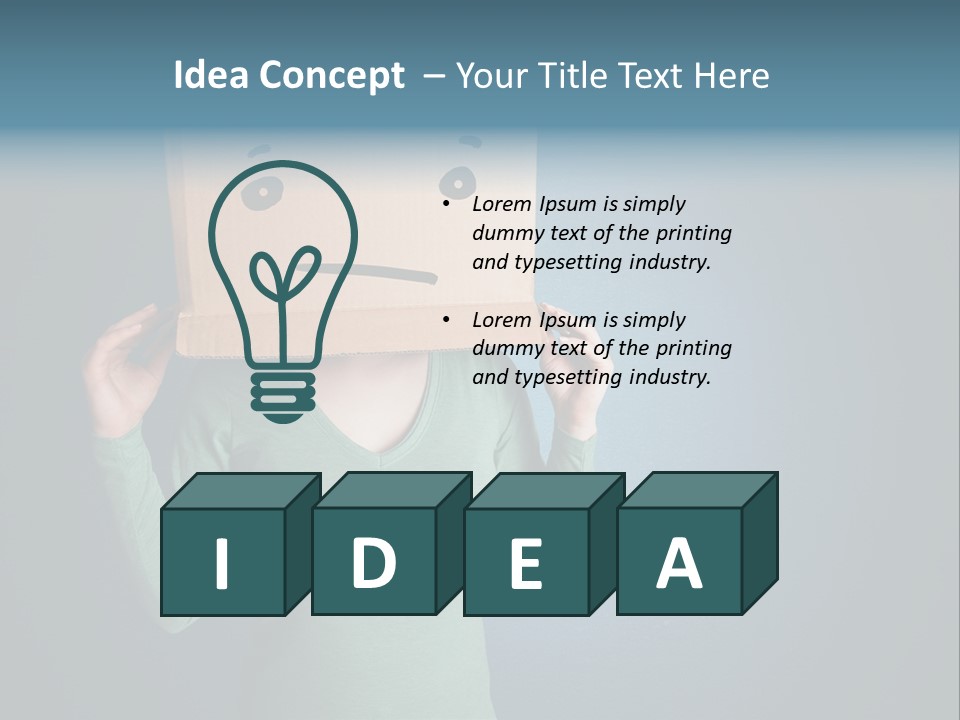 Masque Sad Faceless PowerPoint Template