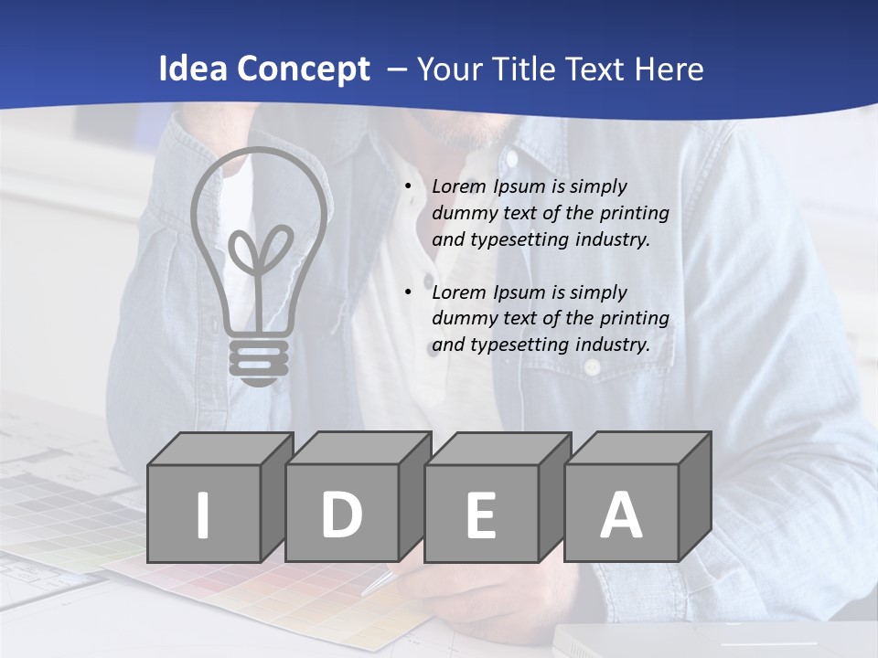 Businessman Office Indoors PowerPoint Template