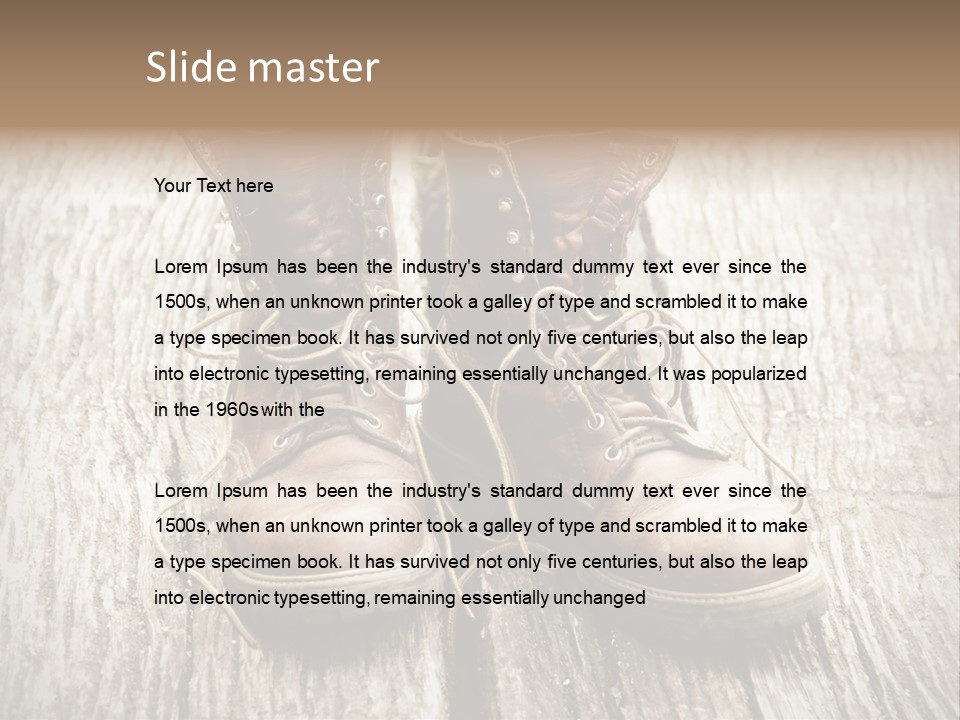 Outdoor Boot Worn PowerPoint Template