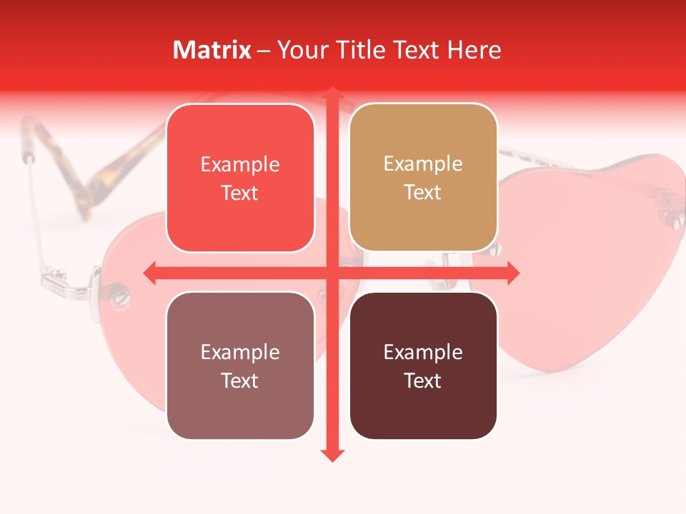 Heart Shaped Glass Sunglasses PowerPoint Template