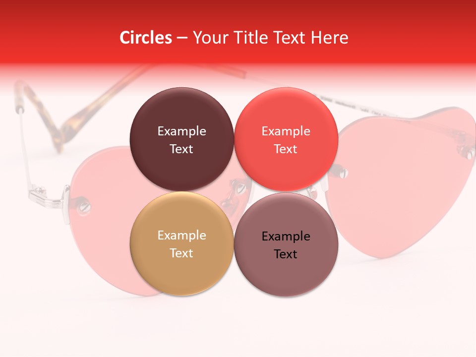 Heart Shaped Glass Sunglasses PowerPoint Template