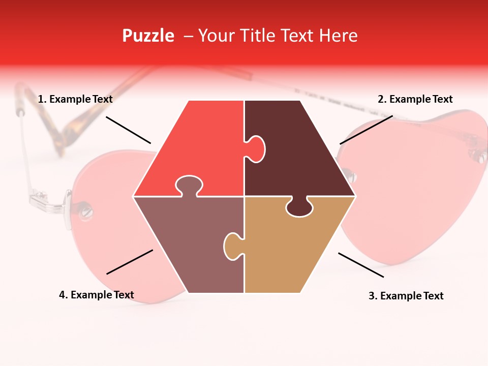 Heart Shaped Glass Sunglasses PowerPoint Template