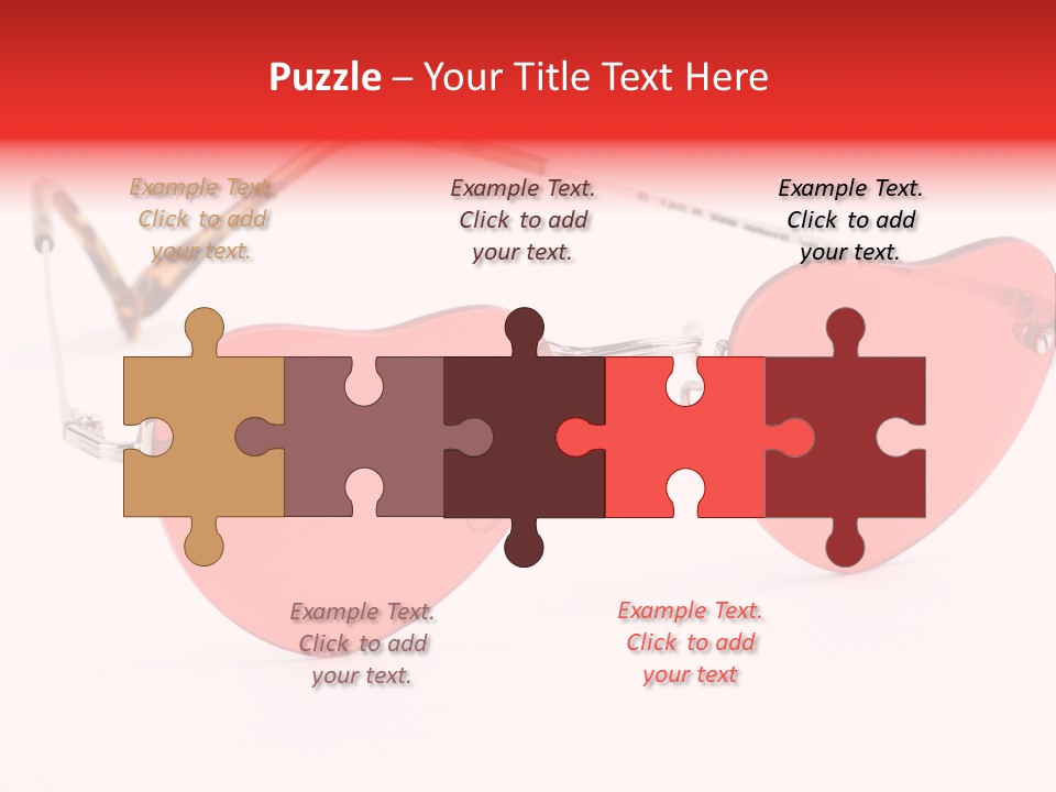 Heart Shaped Glass Sunglasses PowerPoint Template