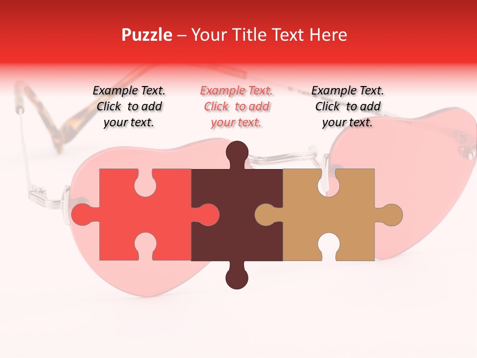 Heart Shaped Glass Sunglasses PowerPoint Template