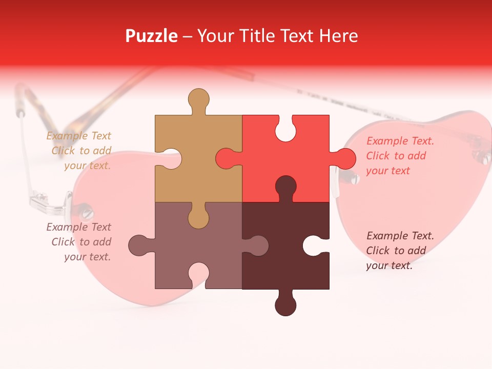 Heart Shaped Glass Sunglasses PowerPoint Template