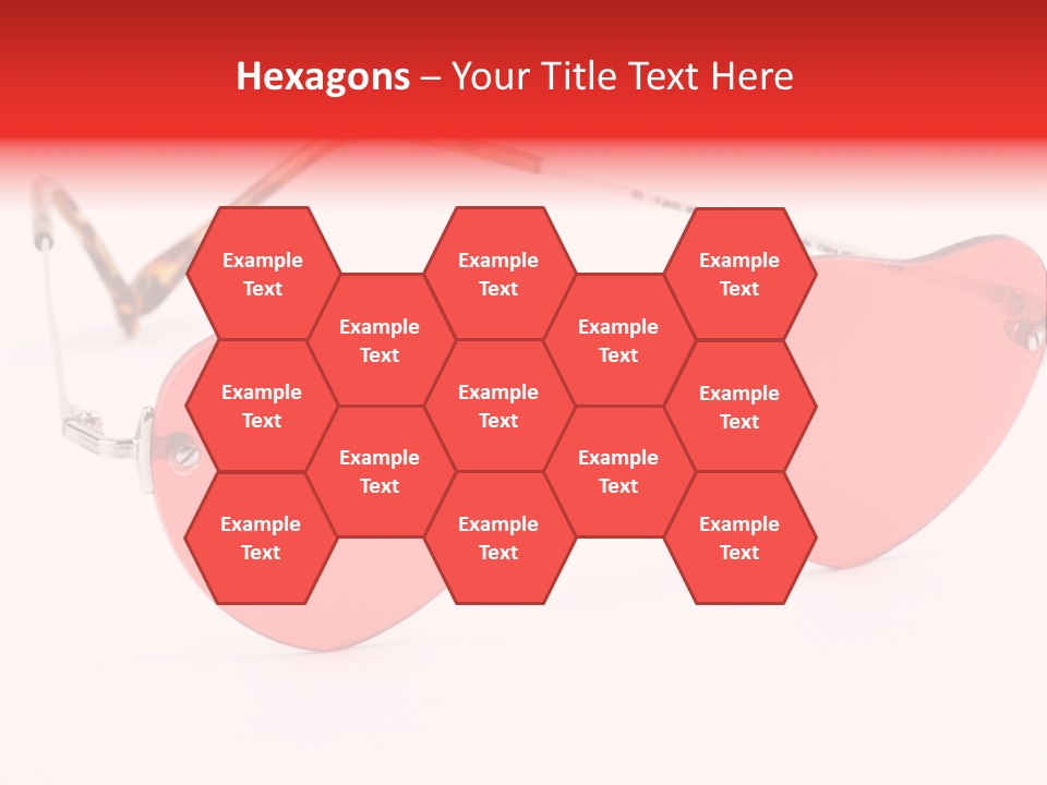 Heart Shaped Glass Sunglasses PowerPoint Template