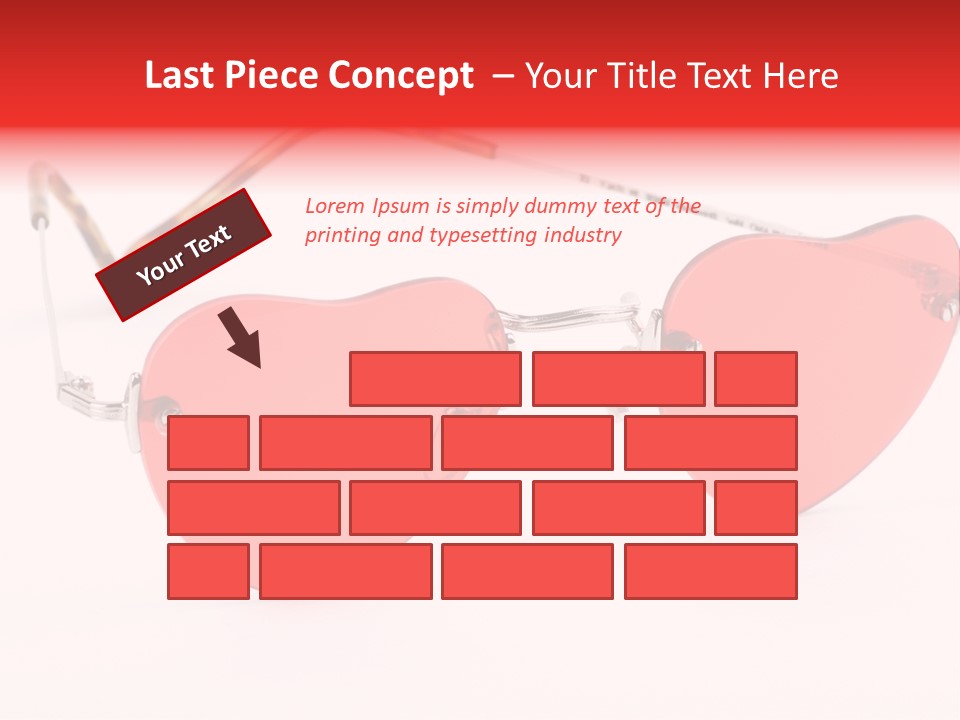 Heart Shaped Glass Sunglasses PowerPoint Template