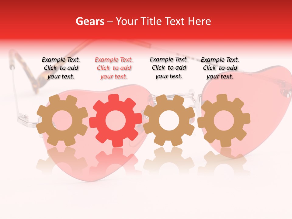 Heart Shaped Glass Sunglasses PowerPoint Template