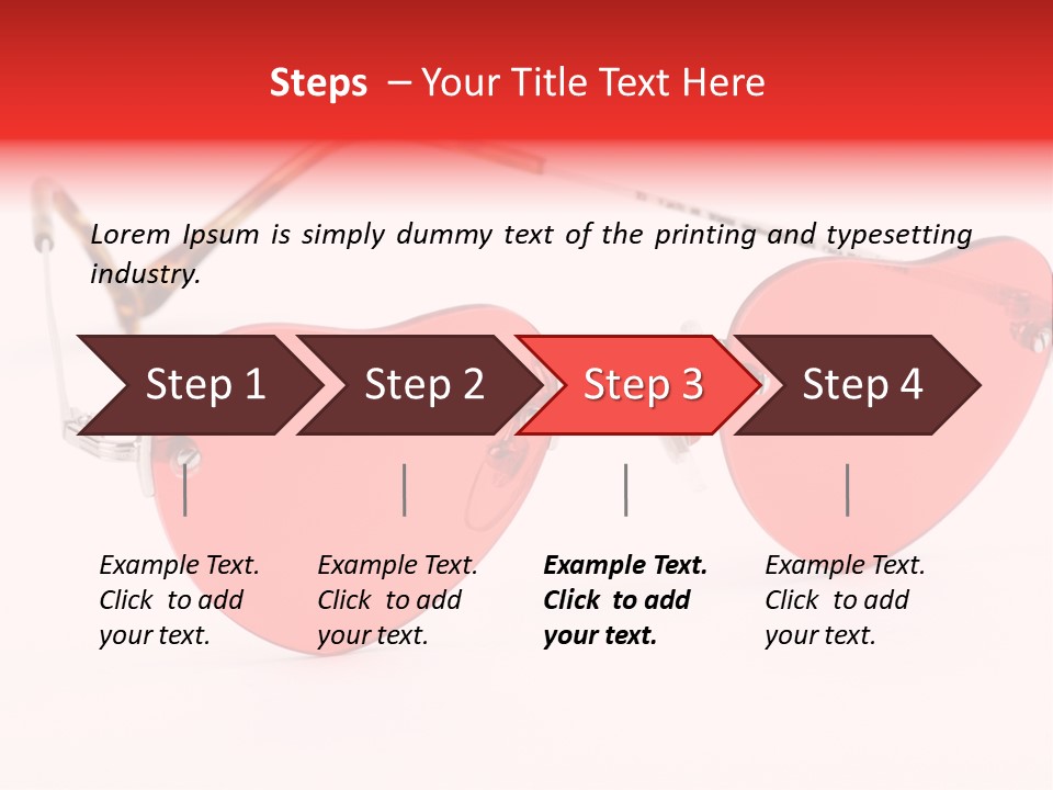 Heart Shaped Glass Sunglasses PowerPoint Template