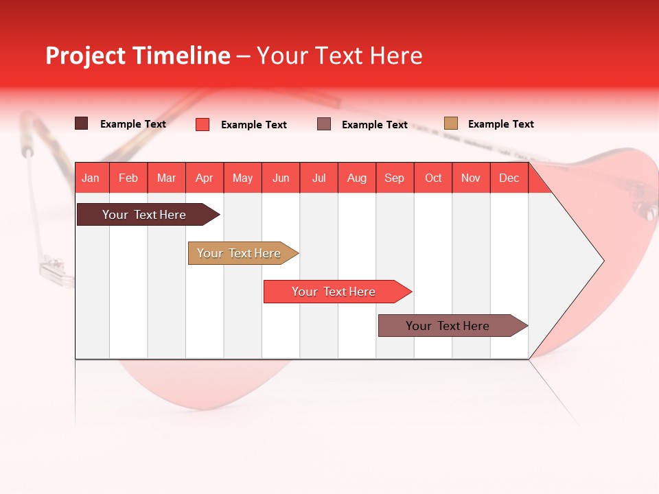 Heart Shaped Glass Sunglasses PowerPoint Template