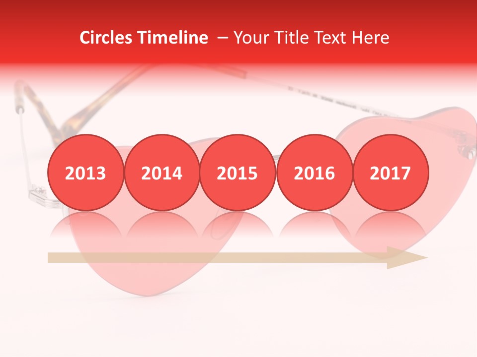 Heart Shaped Glass Sunglasses PowerPoint Template