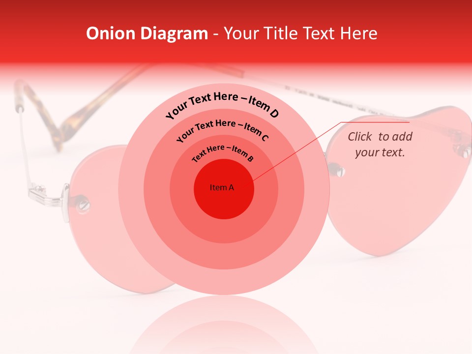 Heart Shaped Glass Sunglasses PowerPoint Template